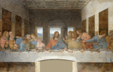 Le dernier repas du Christ : un texte, un tableau